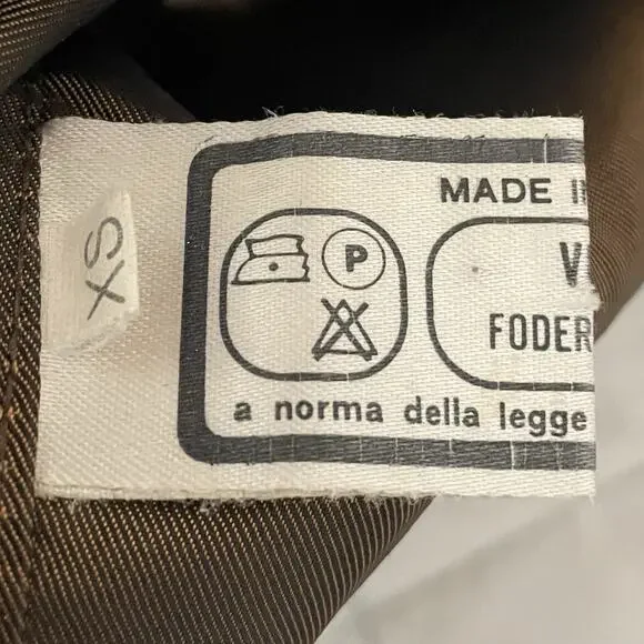 Vintage Suede Vest Mens Size XS 38 Brown Johnny Leather Cowboy Italy Made 1973 - Picture 7 of 8